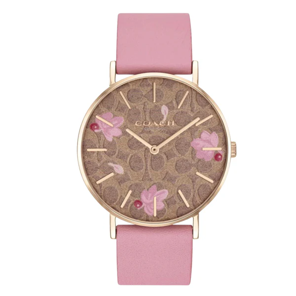 Charming Coach Pink Floral Watch — 026