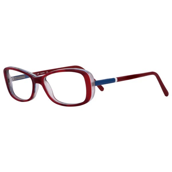 Classic square frame eyeglasses for women red pink lightweight eyewear