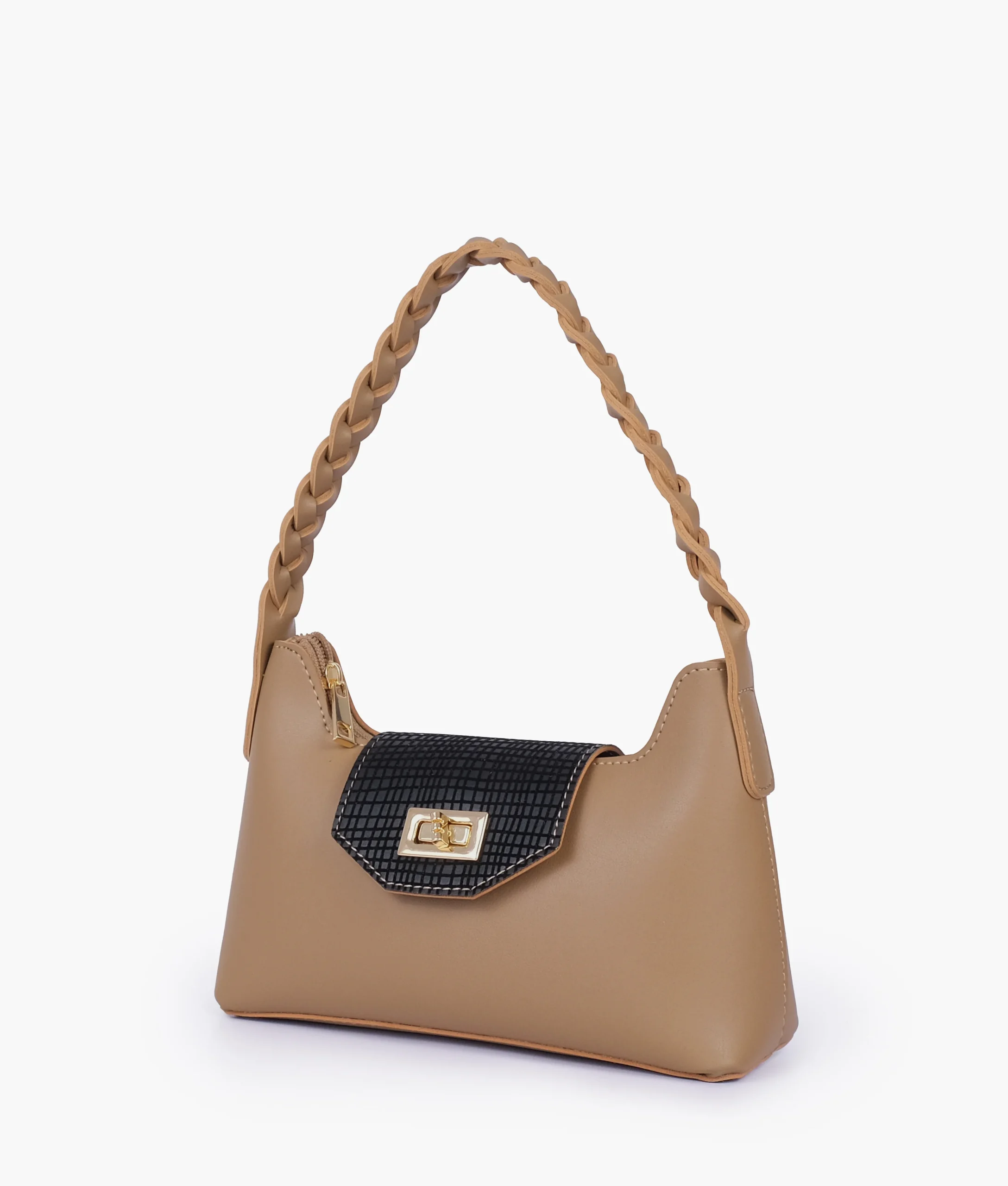 Coffee Purse with Braided Strap