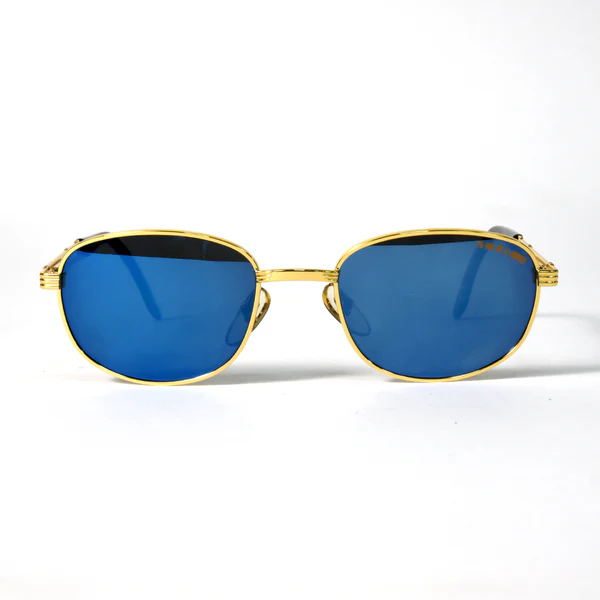 COPS 018 Gold Black Metal Square Eyeglasses