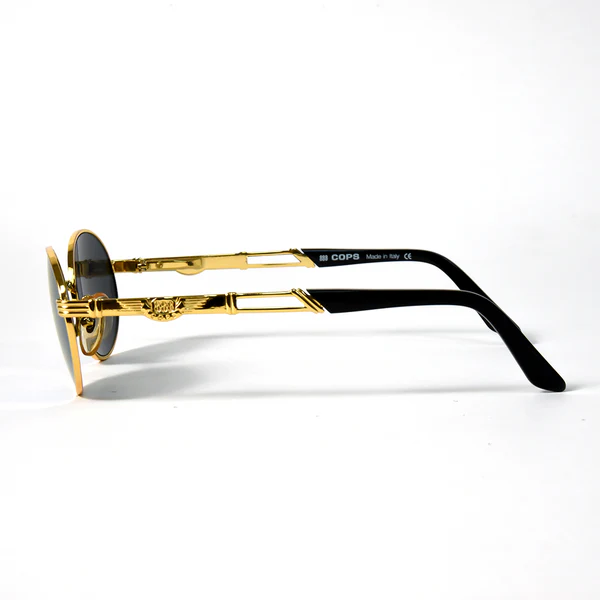 COPS 018 Gold Black Metal Square Eyeglasses elegant eyewear with gold black metal construction