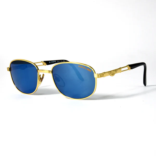 COPS 018 Gold Black Metal Square Eyeglasses premium metal frame eyeglasses with modern square design