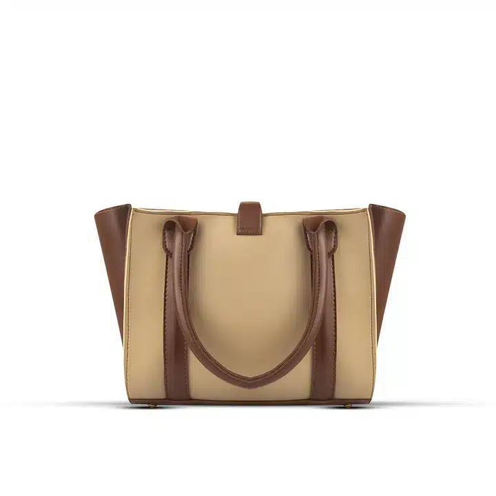 Modern coral beige handbag with structured shape and premium finish for everyday use