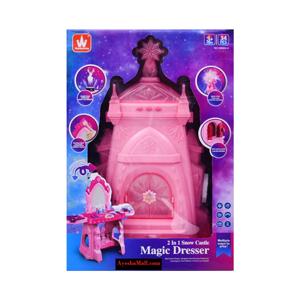 CrystalSnow Princess Castle Dressing Table – W8889-A