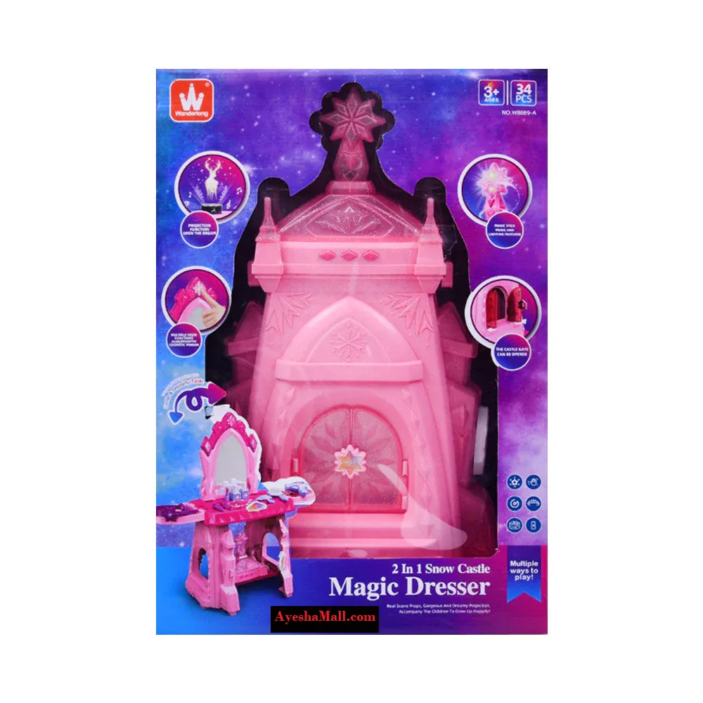 CrystalSnow Princess Castle Dressing Table – W8889-A