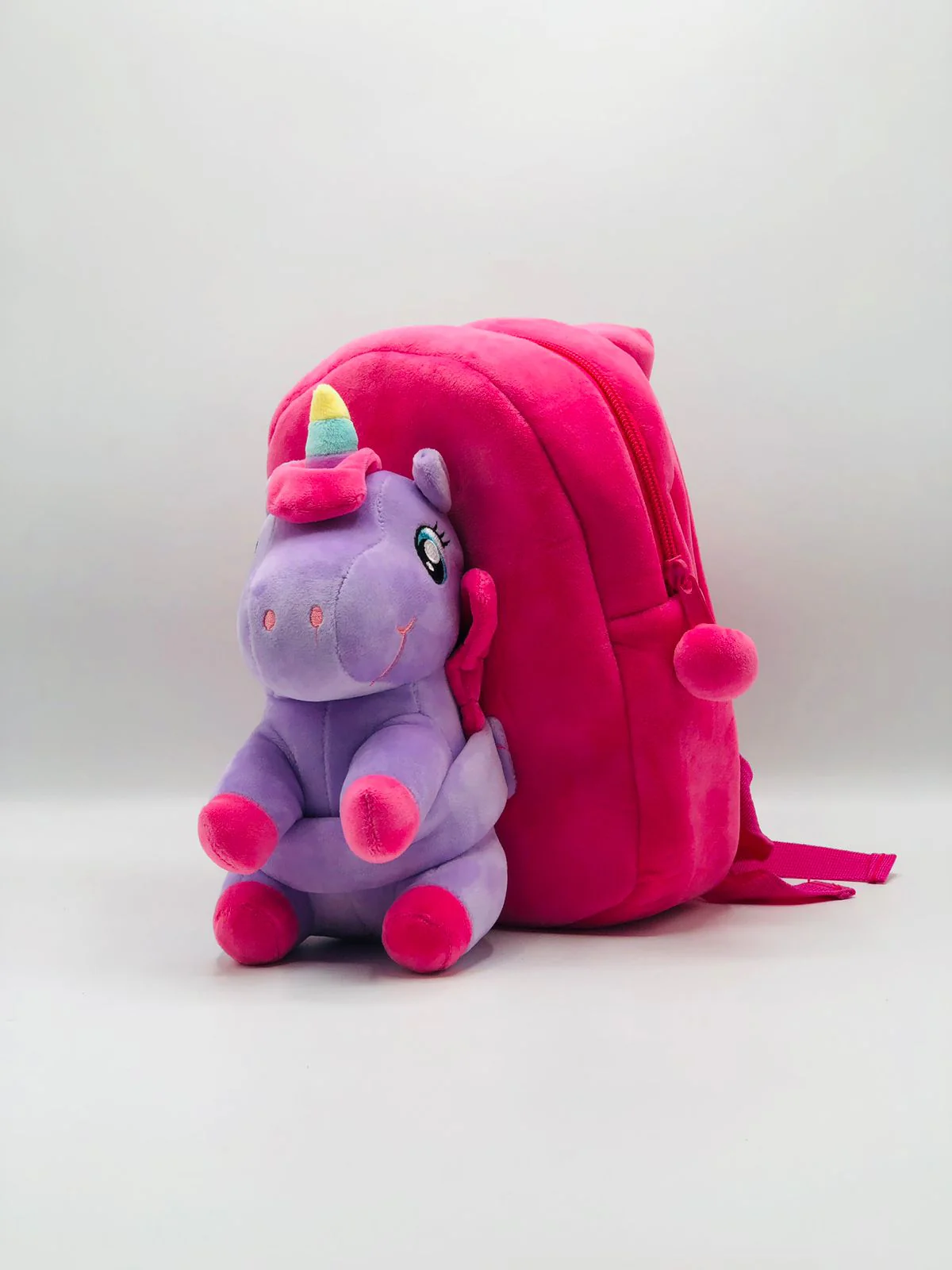 Attractive Cute Unicorn Plush Backpack for Girls showcasing vibrant colors, cute unicorn details, and a cozy plush feel for school, travel, or playtime.
