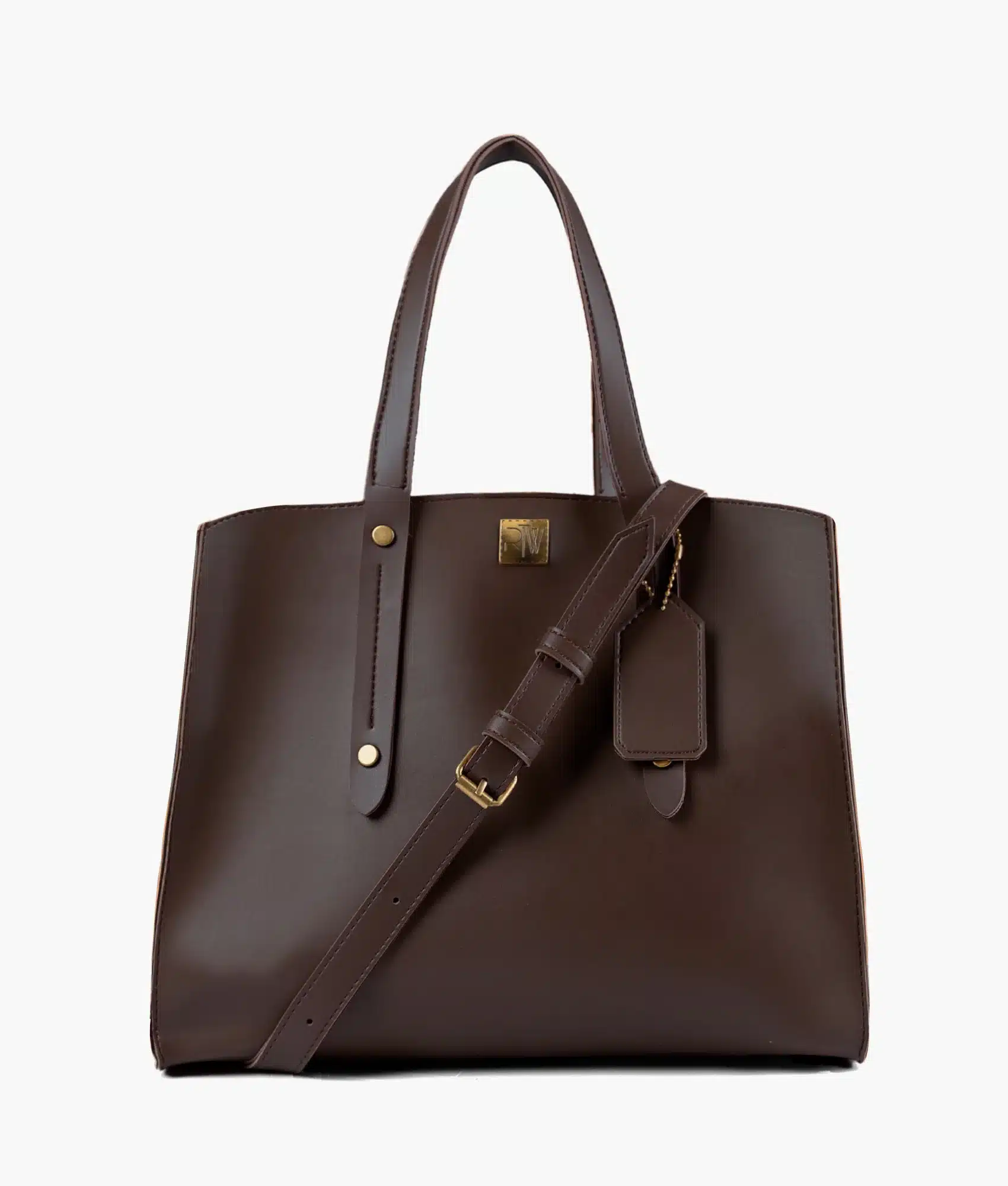 Dark Brown Multi-Compartment Satchel Bag