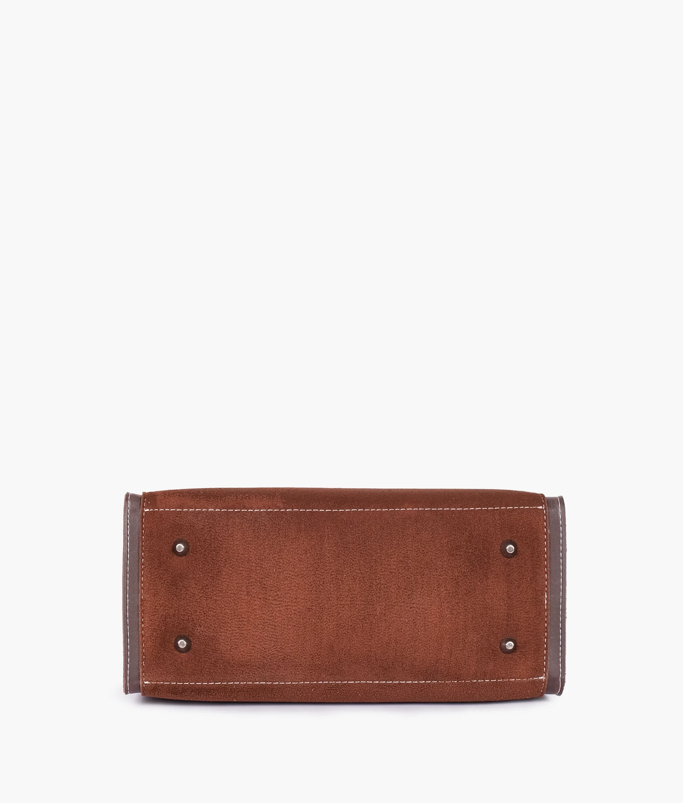 Stylish dark brown vintage handbag with spacious interior and premium texture