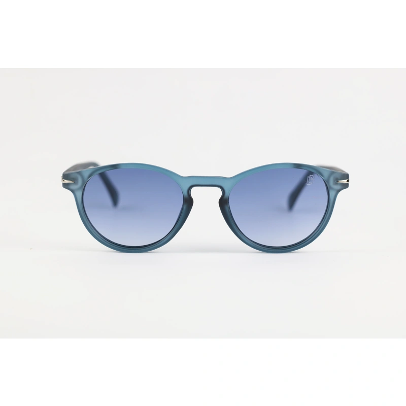 David Beckham 1026 Blue Translucent Acetate Oval Sunglasses