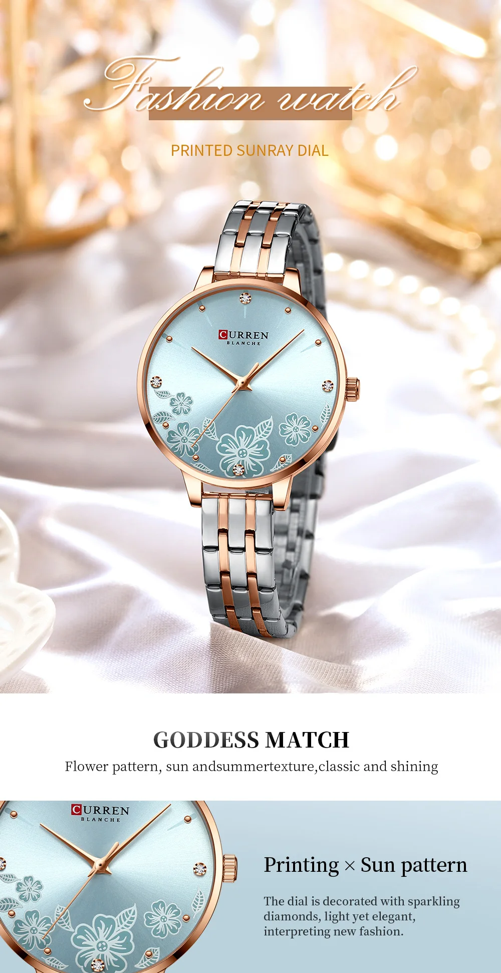 Dynamic Curren 9068 Women’s Stainless Steel Watch