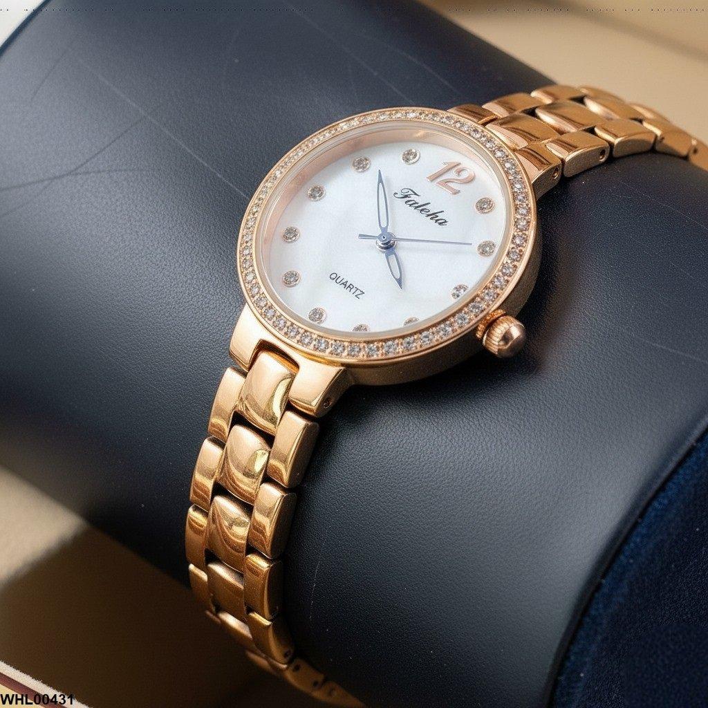 Elegant WHL00431 IWA Round Rhinestone Bezel Women’s Watch