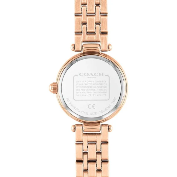 Exquisite Coach Park Rose Gold Watch — 033