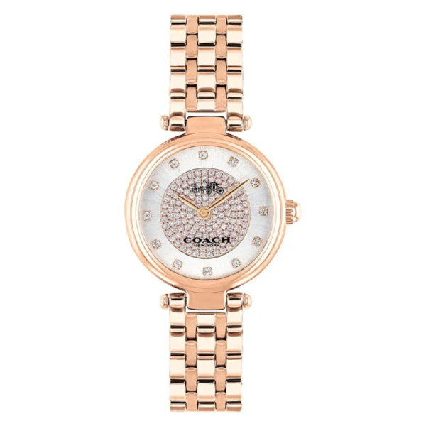 Exquisite Coach Park Rose Gold Watch — 033