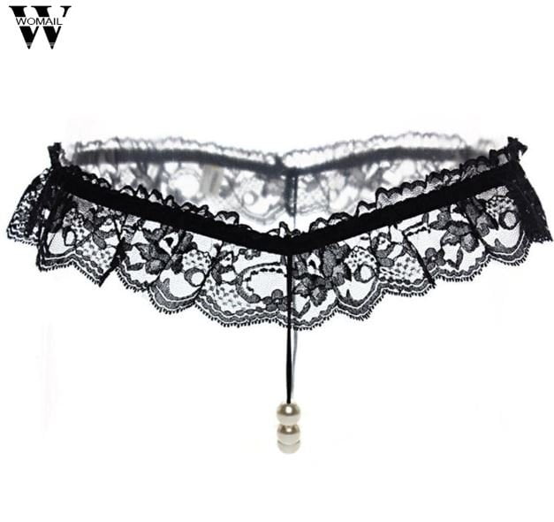 Gorgeous Women Pearls Thongs and G-String Panties