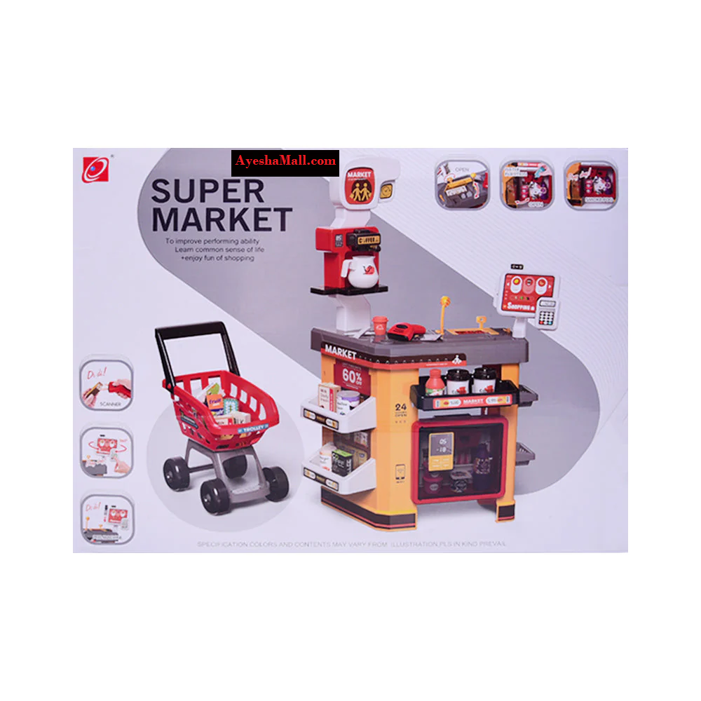 HappyMart Supermarket Shopping Play Set – 668-130 (54 PCS)