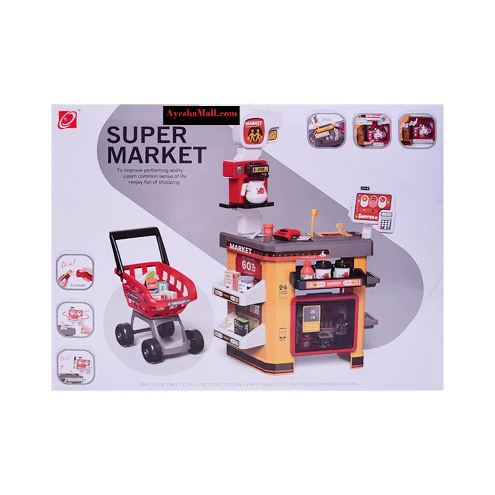HappyMart Supermarket Shopping Play Set – 668-130 (54 PCS)