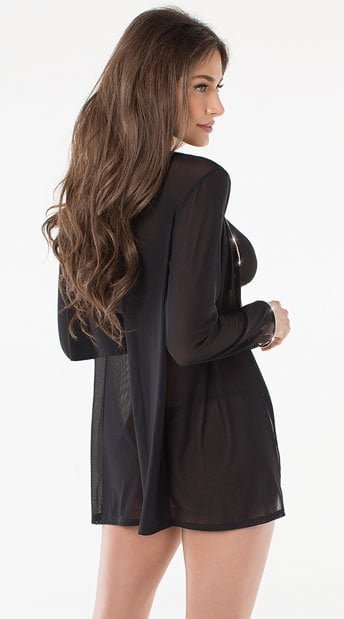 Elegant Irresistible Glitter Goddess Robe Set designed with shimmering fabric and a flowing robe silhouette, creating a glamorous and luxurious lingerie look.