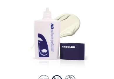Elegant Kryolan HD Micro Primer professional face primer designed to smooth skin texture, blur pores, and create a flawless base for long-lasting makeup.