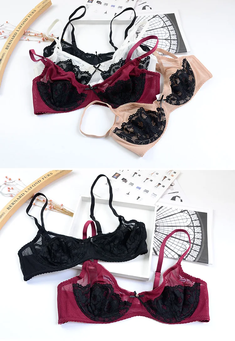 Elegant Lace Bralette Briefs Soft Triangle Bra Panty Set designed with delicate lace and a soft triangle shape, offering a romantic and feminine innerwear look.