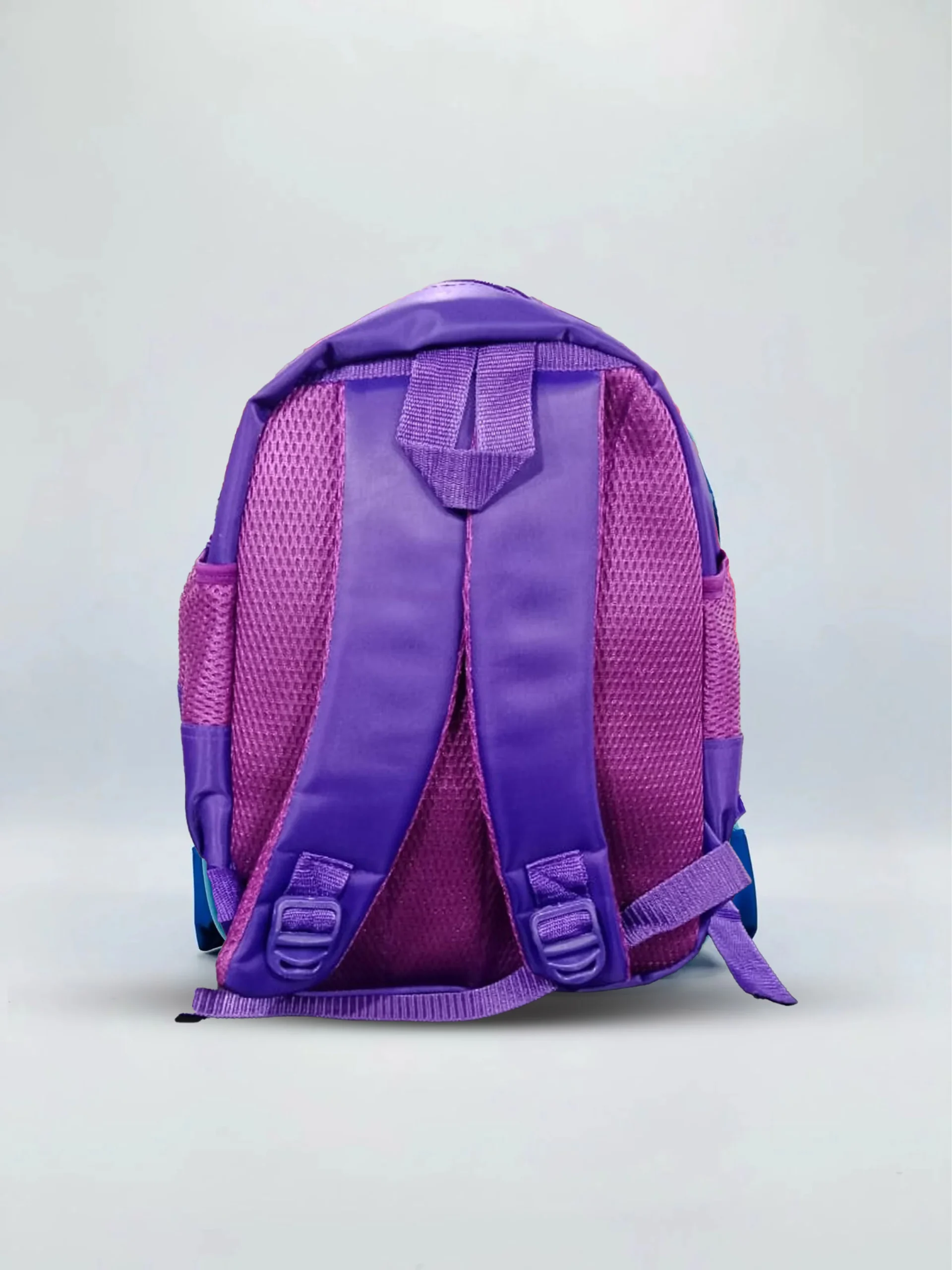 Cute LOL Stylish Purple Kids School Backpack featuring vibrant character graphics, a lightweight design, and spacious compartments for everyday school use.