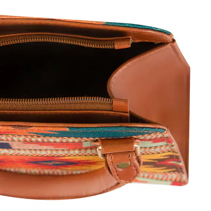 Stylish loom canvas handbag for daily use with lightweight and durable build