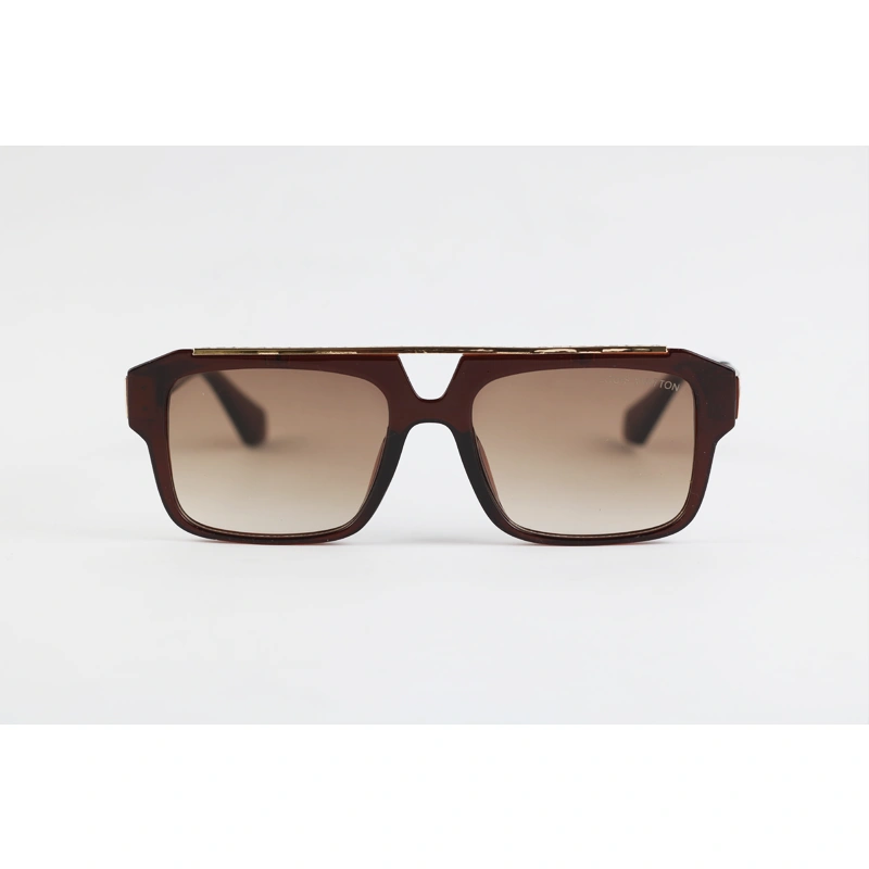 Louis Vuitton 8334 Brown Gradient Acetate Rectangle Sunglasses