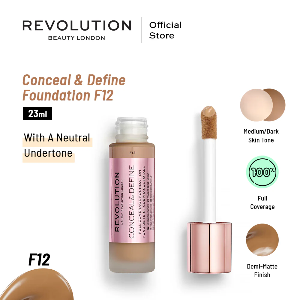 Makeup Revolution Conceal & Define Foundation - F12