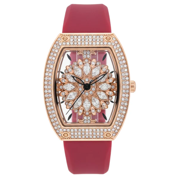 Bold Maroon Silicone Strap Women’s Watch MF0496L — 013