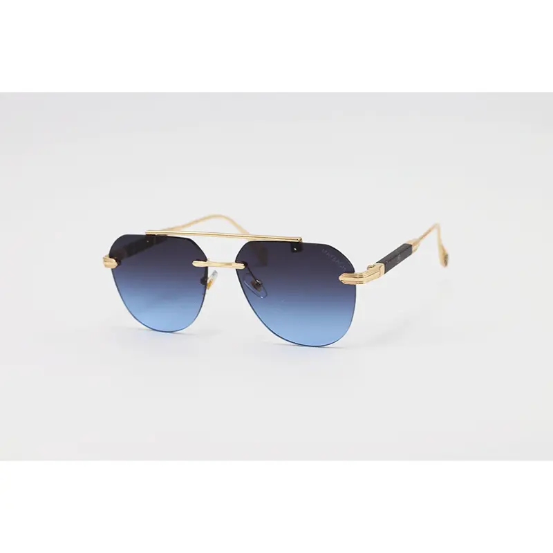 Maybach 3114 Golden Blue Gradient Metal Aviator Sunglasses 1