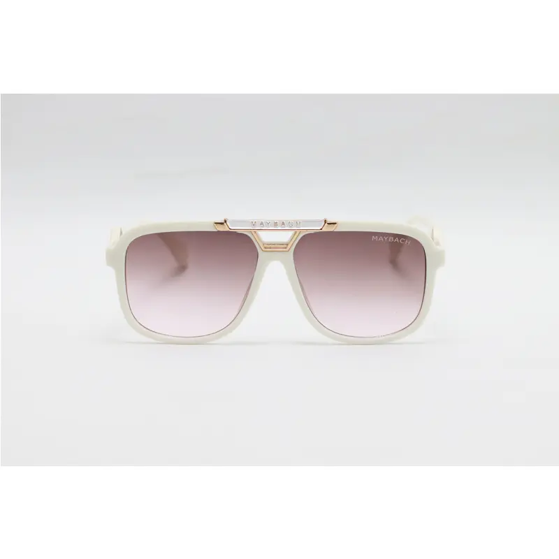 Maybach 8402 White Brown Gradient Acetate Aviator Sunglasses