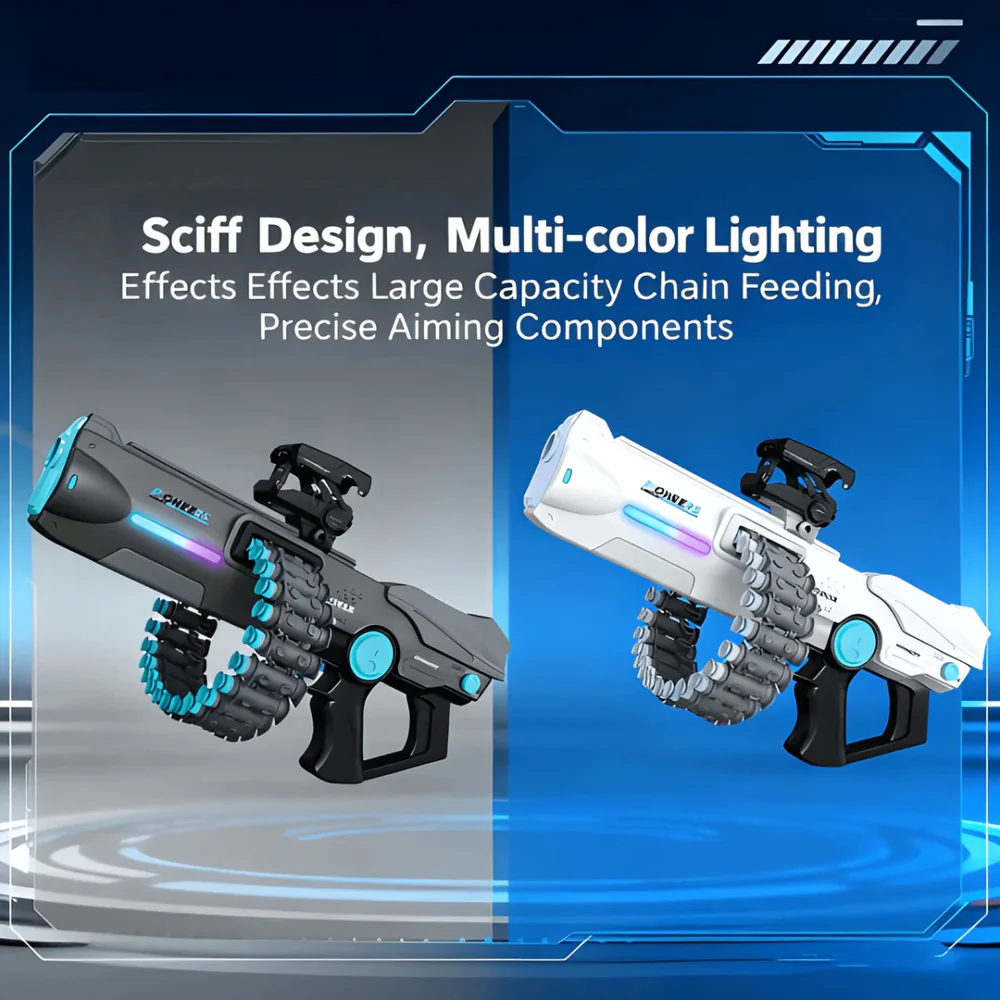 Modern Sleek Soft Dart Blaster with Rotating Ammo Chain