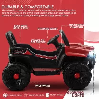 Kids electric ride-on SUV with lights and sound for adventurous play