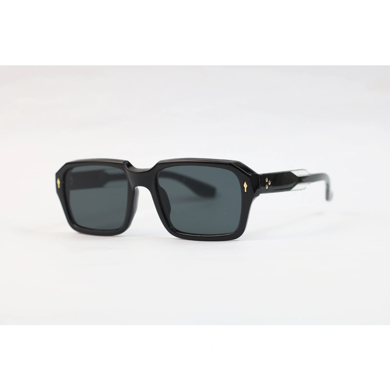 Moscot 65021 Black Acetate Rectangle Sunglasses premium acetate frame sunglasses with sleek black finish
