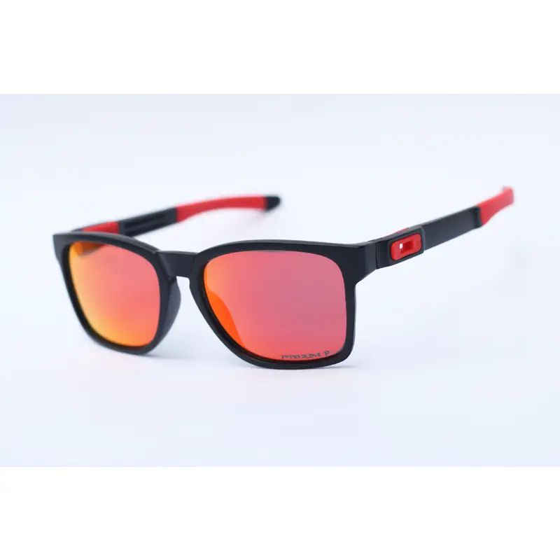 Oakley 009272 Black Orange Mercury Polarized Sunglasses sporty sunglasses with black frame and orange mercury lenses