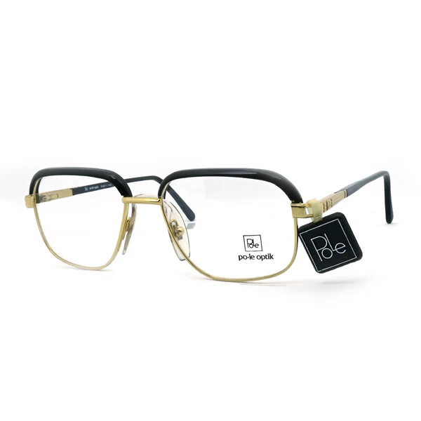 OBD 9899 FLEX square eyeglasses black gold frame unisex design