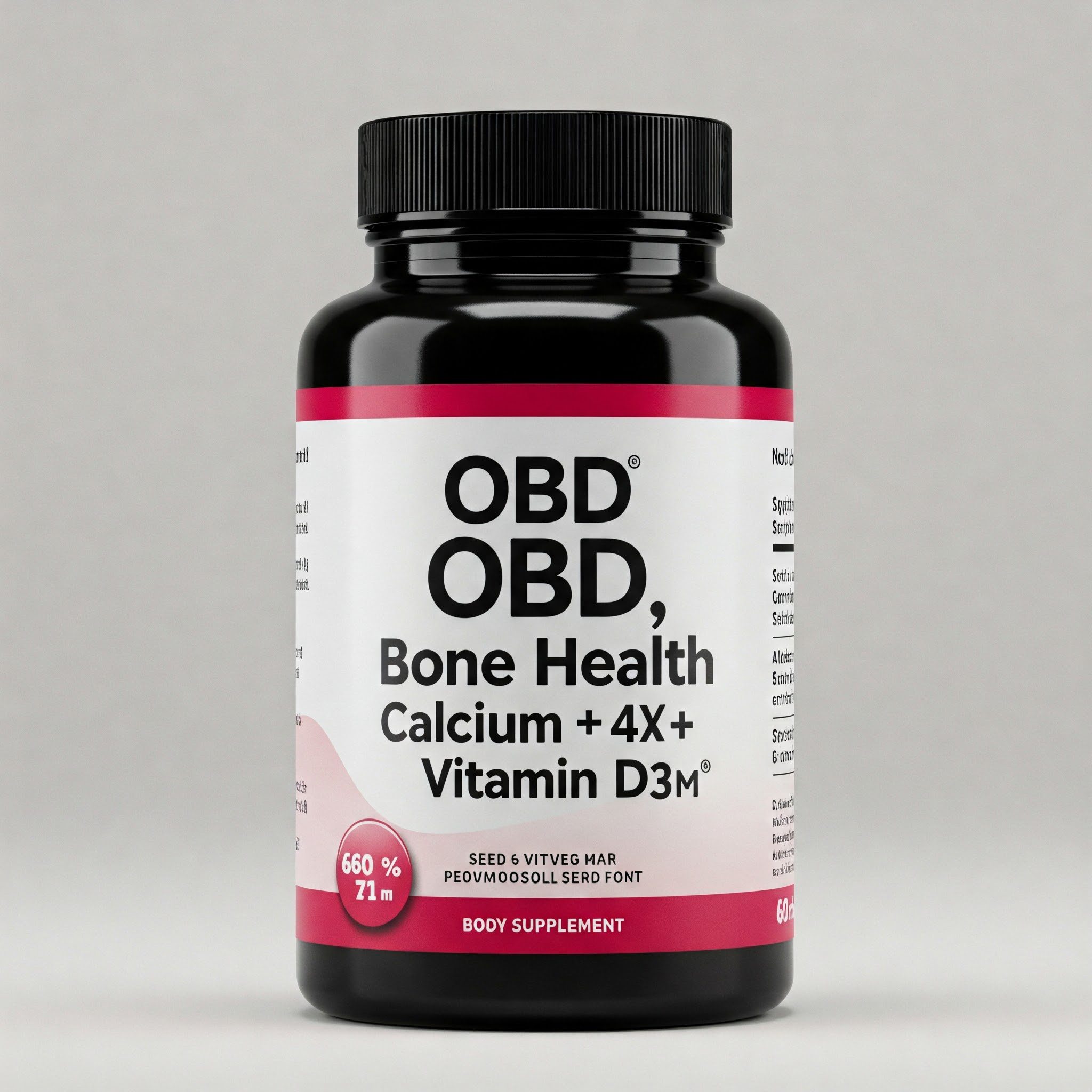 OBD Bone Health Calcium + Vitamin D3m - 60 Ct