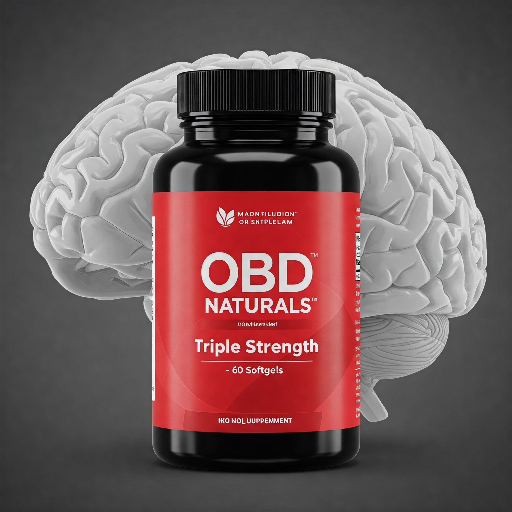 OBD Naturals Triple Strength Omega-3 with CoQ10 - 60 Softgels