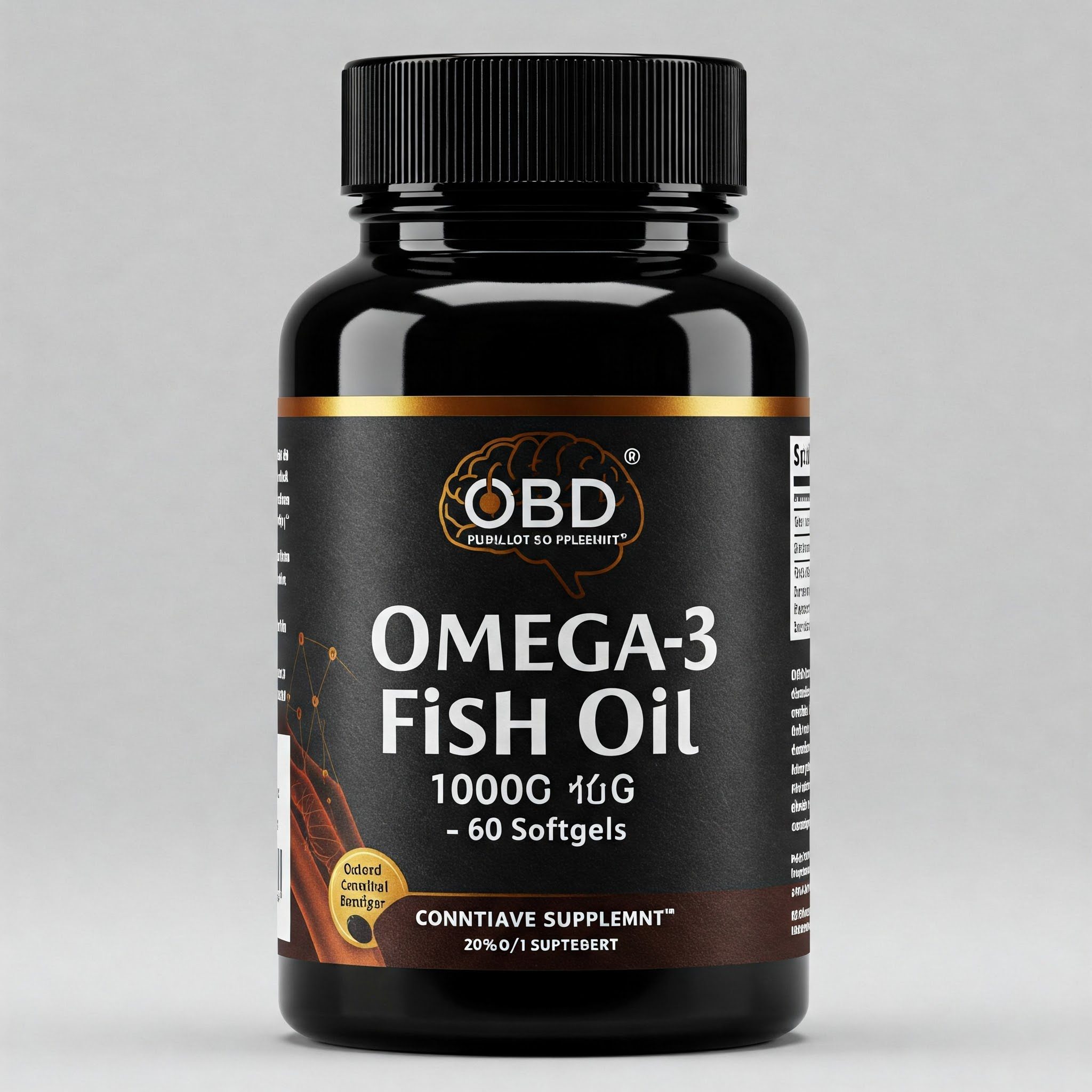 OBD Omega-3 Fish Oil 1000mg - 60 Softgels