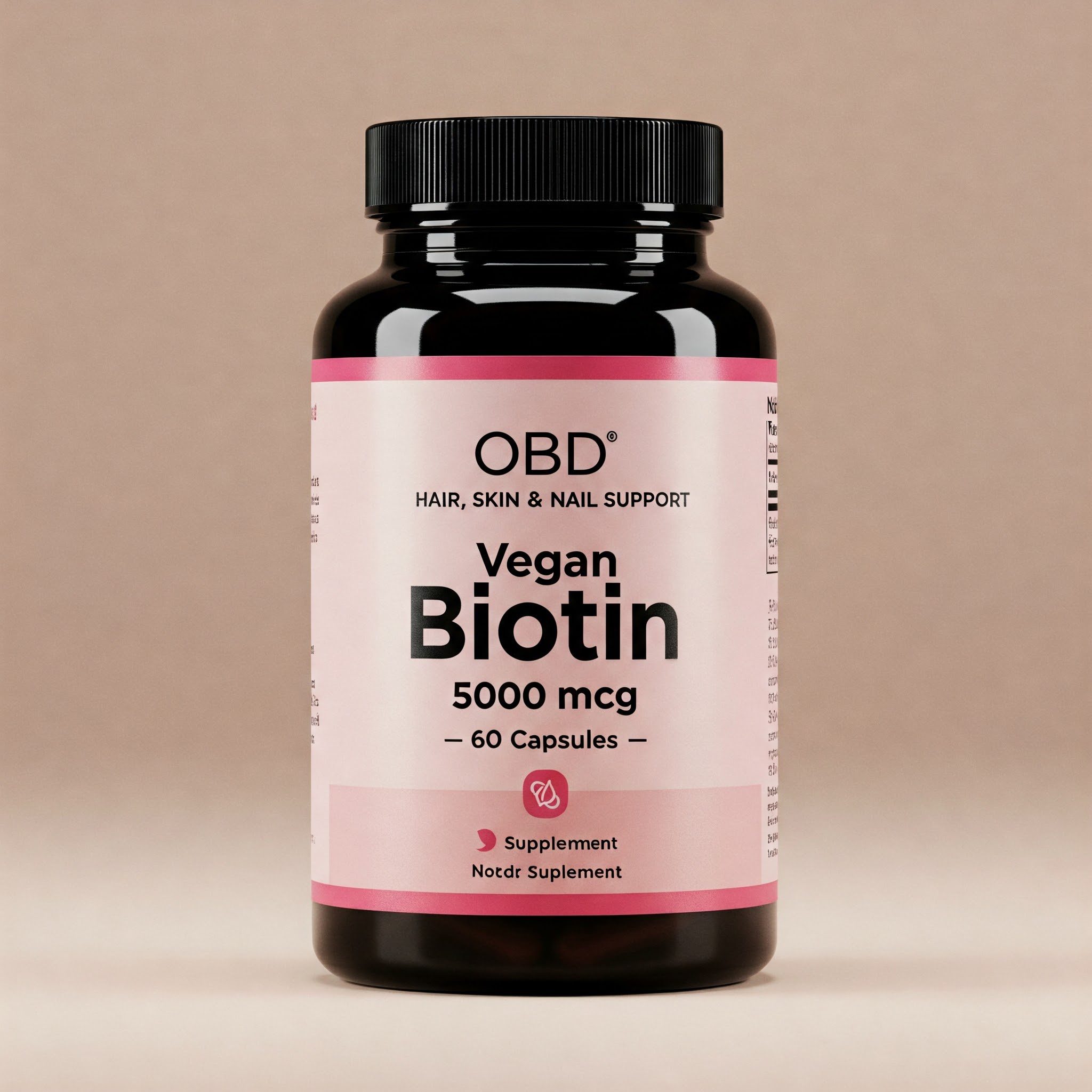 OBD Vegan Biotin 5000 mcg - 60 Capsules
