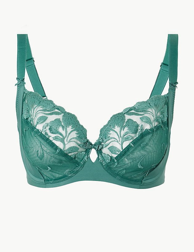 Olivia Embroidered Non-Padded Balcony Bra