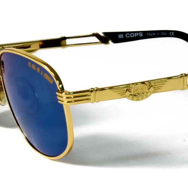 OVision COPS 017-002 oval metal eyeglasses in gold and black stylish unisex optical frame