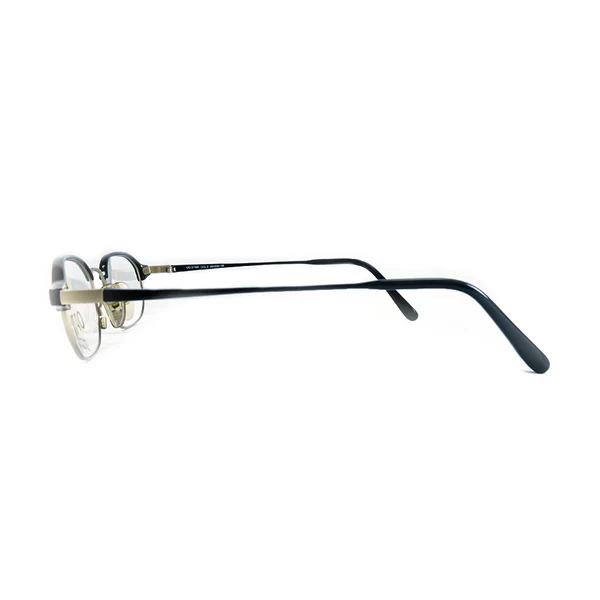 OVision MG-3706E-2 unisex rectangle eyeglasses black gold full rim frame