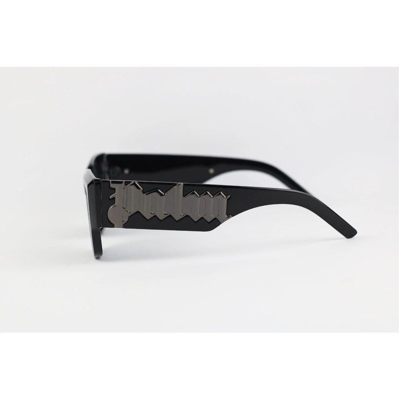 Palm Angels 98036 Gun Black Acetate Rectangle Sunglasses premium fashion sunglasses with modern rectangular design