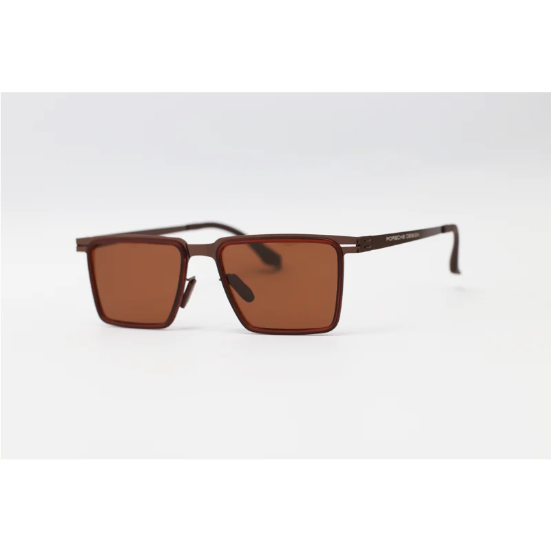 Porsche Design 006 polarized rectangle sunglasses lightweight metal frame