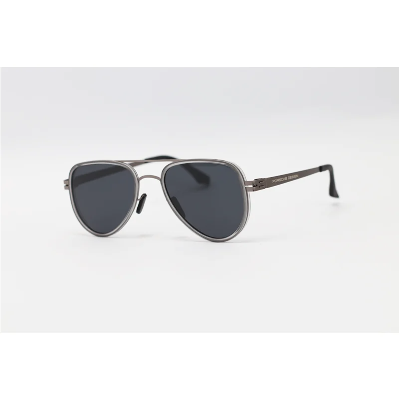 Porsche Design 008 metal aviator polarized sunglasses luxury eyewear
