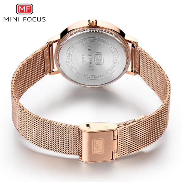 Radiant Mini Focus Rose Gold Mesh Ladies Watch