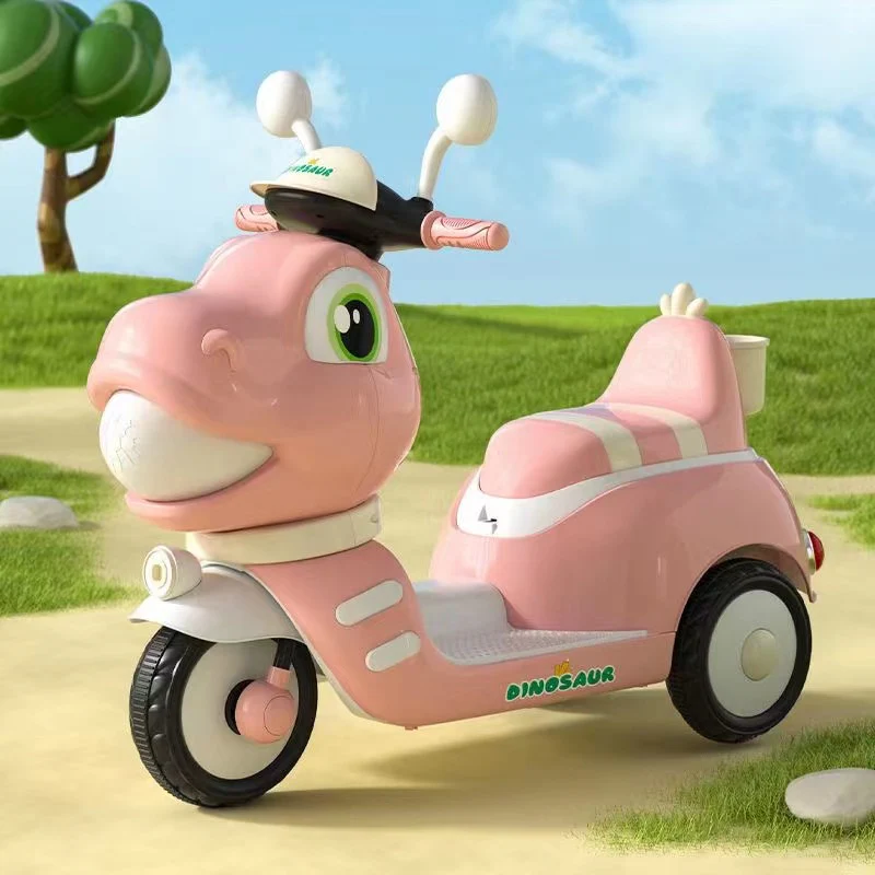 6V dino electric rechargeable scooter for kids with lights and sound