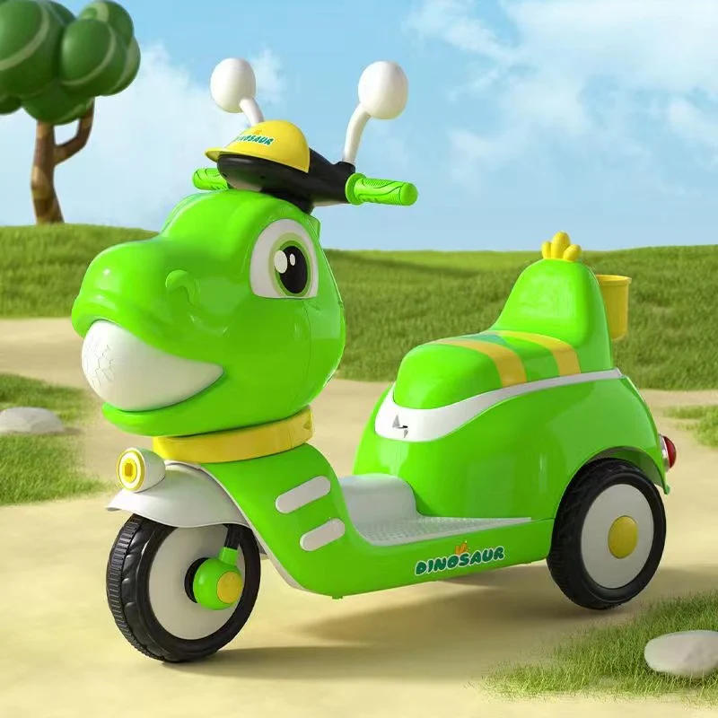 Kids dinosaur themed electric scooter designed for safe riding