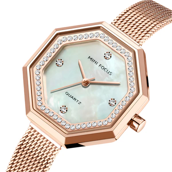 Rose Gold Quartz Watch For Ladies MF0304L-03
