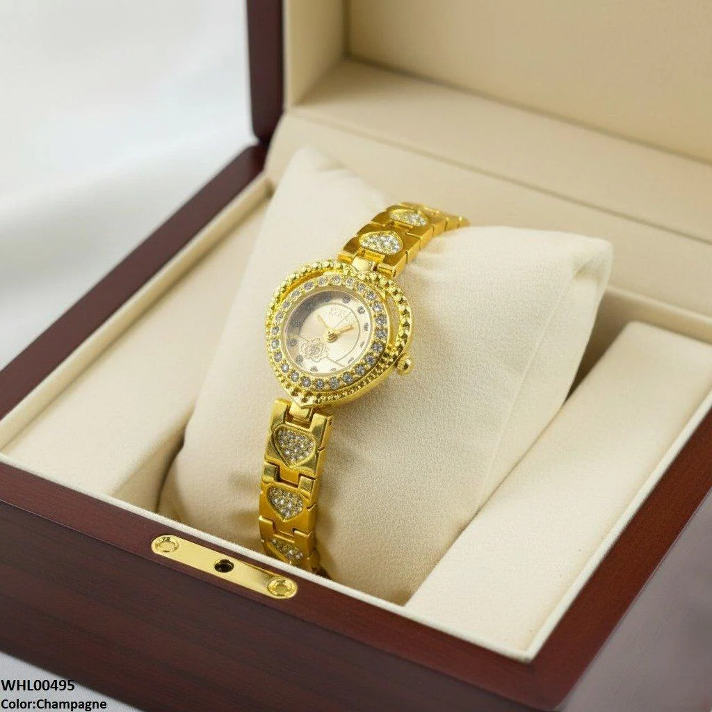 Iconic Round Heart Flower Dial Women’s Watch WHL00495